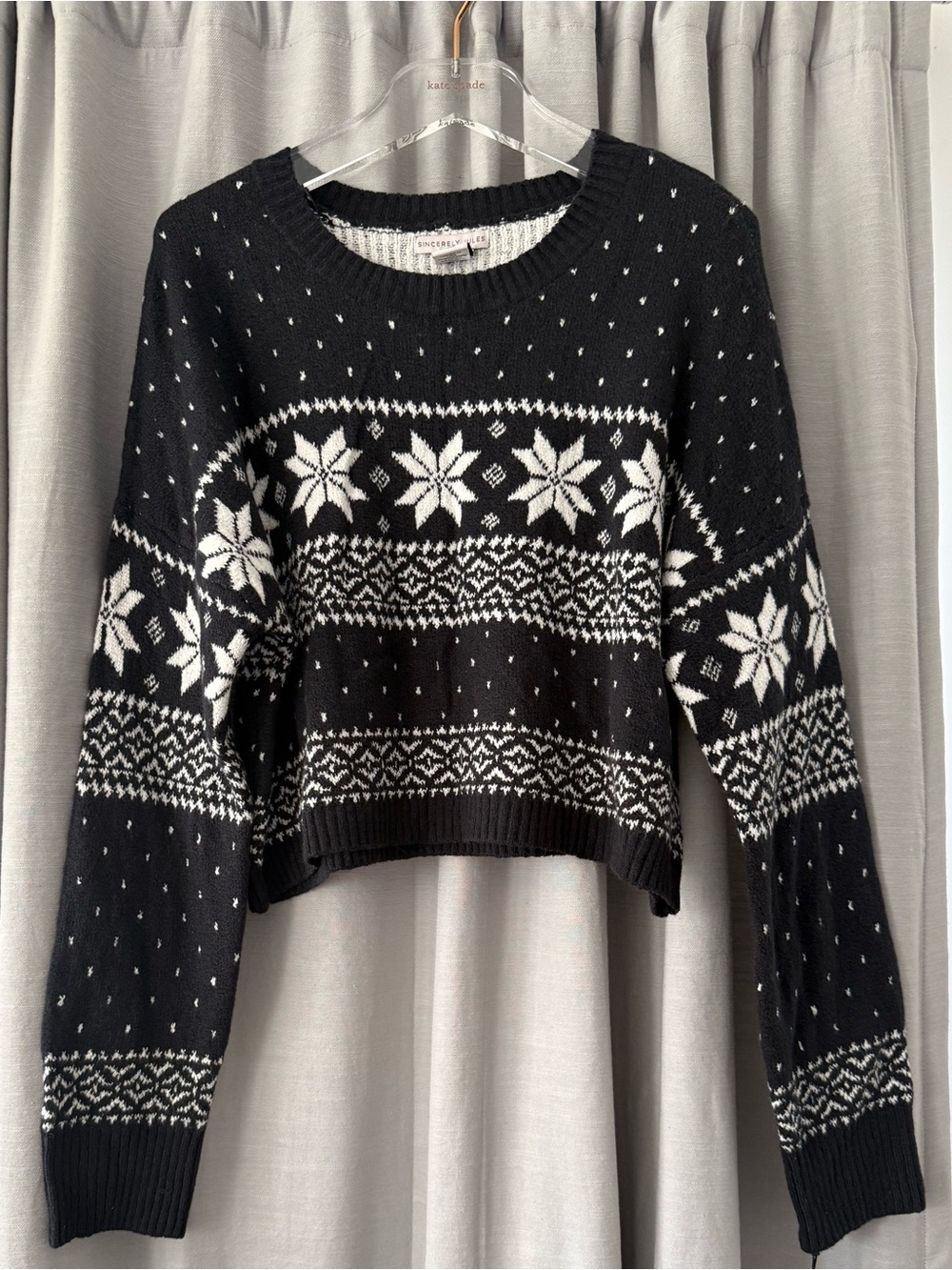 Sincerly Jules Fair Isle Cropped Sweater
